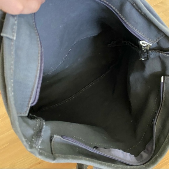 Jacobs by Marc Jacobs Top Zip Canvas Tote Bag Gray Canvas Suede Trim 17” X 11.5” - Picture 15 of 16